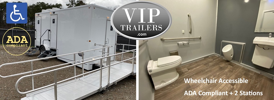 VIP Trailers ADA plus 2 Station Handicap Wheelchair Restroom Trailer